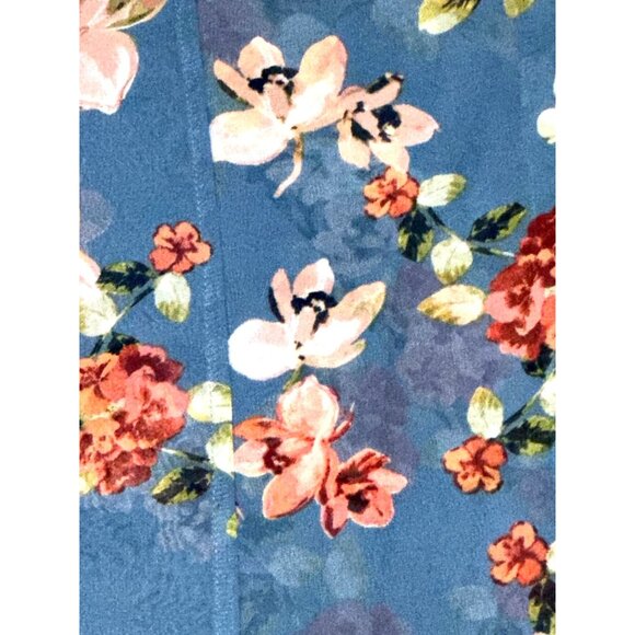 Sweet Storm S Blue Floral Halter Keyhole Lined Maxi Sundress Summer Boho Y2K 90s - Picture 12 of 13